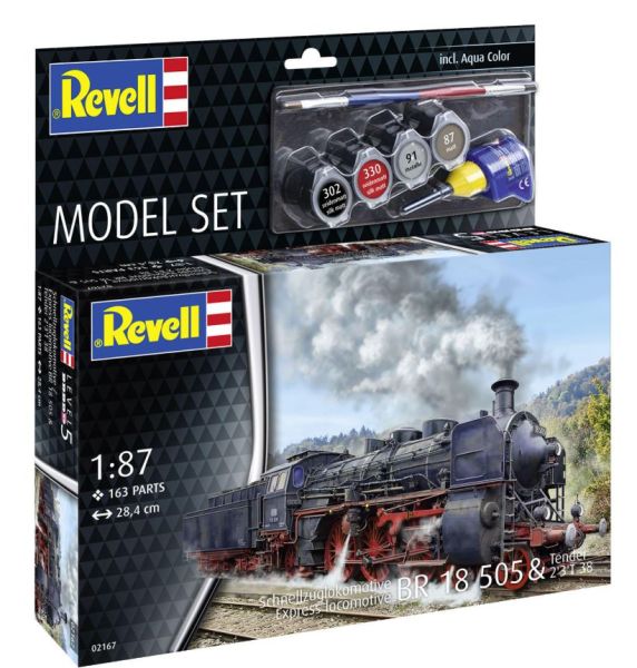 REV62167 - MODEL SET - Locomotora BR 18 505 con Tender 2'3' T38 para montar con pintura - 1