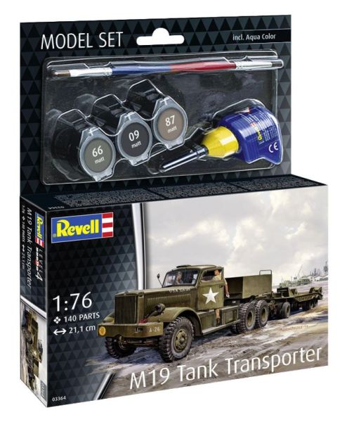 REV63364 - MODEL SET - Transportador de tanques M19 para montar con pintura - 1