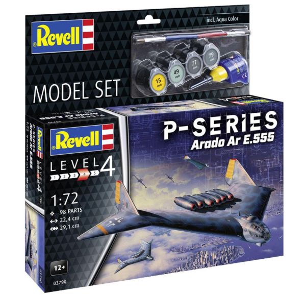 REV63790 - MODEL SET - Avión de combate ARADO Ar E.555 - Serie P para montar con pintura - 1