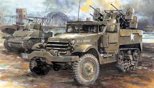 DRA6381 - Carro de fusiles múltiples motorizados M16 para montar y pintar - 1