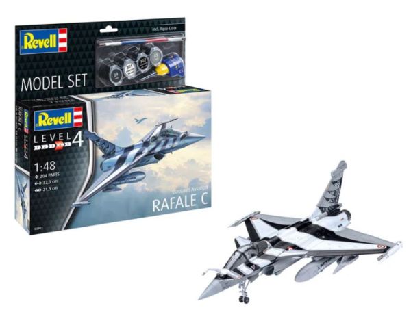 REV63901 - SET DE MAQUETAS - Avión de combate RAFALE C para construir con pintura - 1