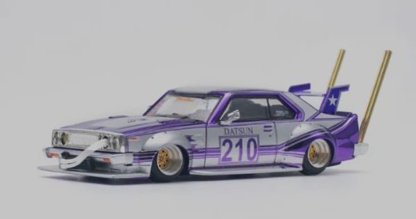 PR640107 - SKYLINE C210 Kaido Racer - Estilo Bosozoku Morado y plateado - 1