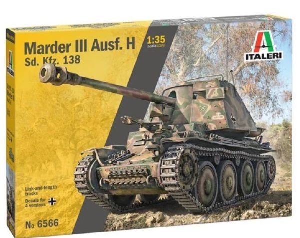 ITA6566 - Tanque MARDER III Ausf. H sd. Kfz. 138 para ensamblar y pintar - 1