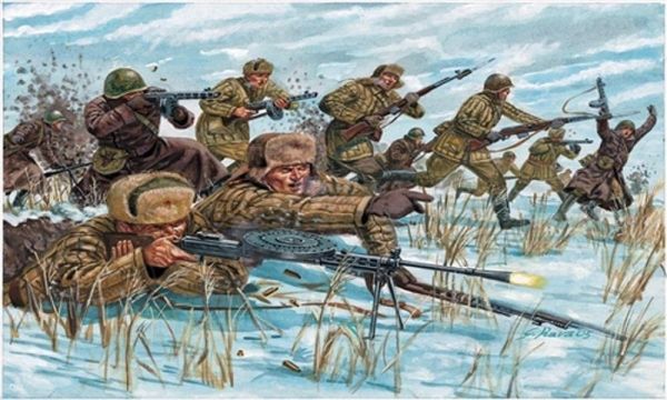 ITA6069 - Infantería Rusa – Uniformes Pintables de Invierno - 1