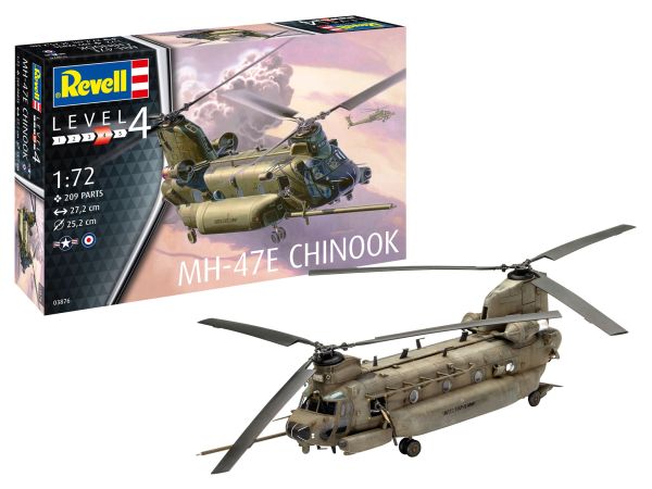 REV63876 - Juego de maquetas de helicóptero Chinook MH-47E con pintura para montar - 1