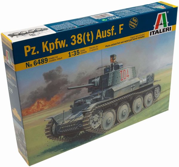 ITA6489 - Tanque Pz.Kpfw 38(t) Ausf. F para montar y pintar - 1