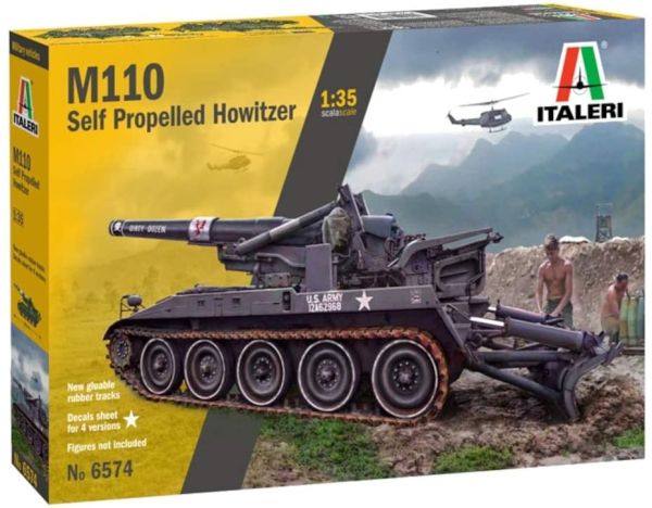 ITA6574 - Tanque obús autopropulsado M110A1 para montar y pintar - 1
