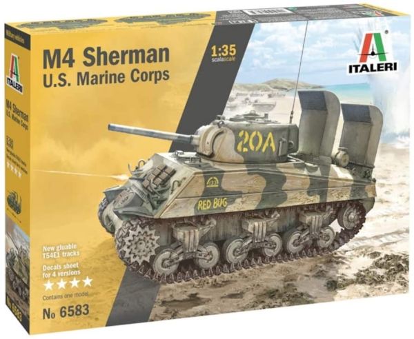 ITA6583 - Tanque M4A2 US Marine Corps para montar y pintar - 1