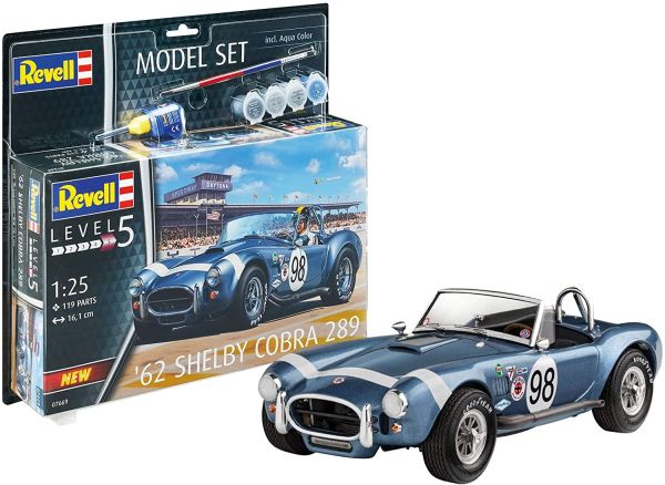 REV67669 - Maqueta set SHELBY 62' Cobra 289 con pintura para armar - 1