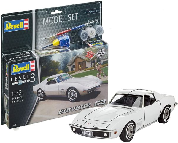 REV67684 - Maqueta de set CORVETTE C3 con pintura para montar - 1