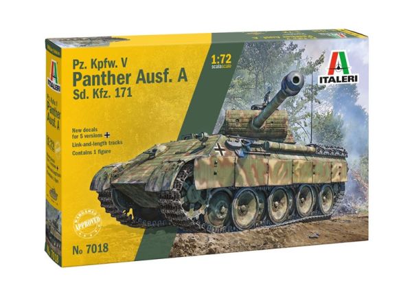 ITA7018 - Tanque PANTHER V Pz.Kpfw. A sd para montar y pintar - 1