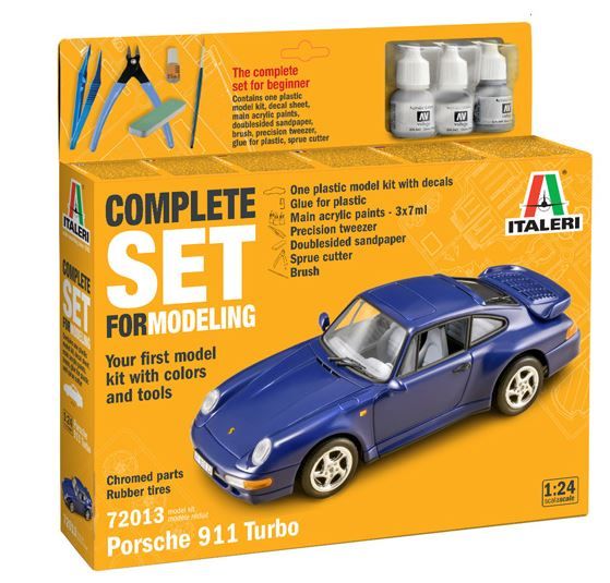 ITA72013 - Kit de inicio - PORSCHE 911 Azul para ensamblar y pintar - 1