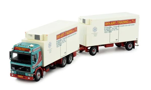 TEK76835 - VOLVO F12 Globetrotter 6x4 Kühl-LKW mit 1+1-achsigem RYNART Kühlauflieger - 1