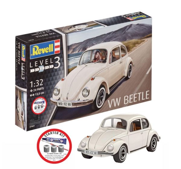 REV77681 - KIT DE INICIO - VOLKSWAGEN Beetle con pintura para ensamblar - 1
