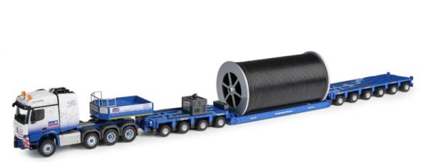 CON78262/02 - MERCEDES-BENZ Actros GL. 8X4 con plataforma rebajada GOLDHOFER de 4+6 ejes con enrollador - 1