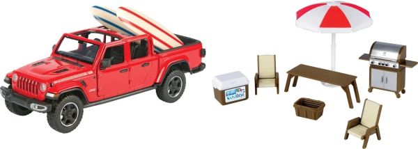 MMAX79722 - Jeep Gladiator Rubicon 2021 rojo con accesorios para acampar - 1
