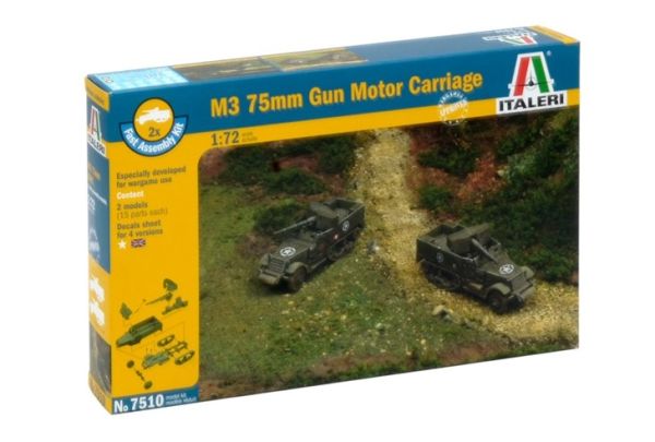 ITA7510 - Soporte M3 75mm Half Track rápido de montar y pintar - 1