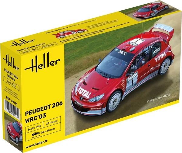 HEL80113 - PEUGEOT 206 WRC'03 #1 para montar y pintar - 1