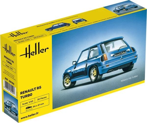 HEL80150 - RENAULT R5 Turbo para montar y pintar - 1
