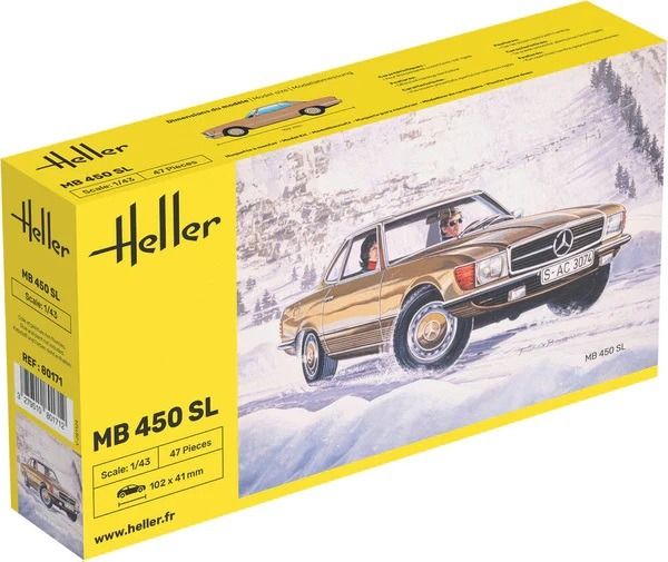 HEL80171 - MERCEDES-BENZ 450 SL para montar y pintar - 1