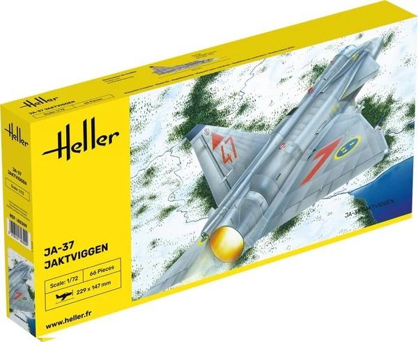 HEL80309 - Avión de combate SAAB Ja-37 Jaktviggen para ensamblar y pintar - 1
