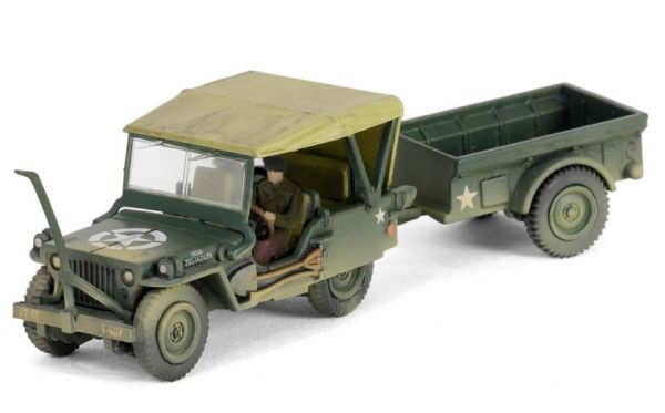 FOV805104 - Jeep Willys MB 4x4 con remolque - Ejército de EE. UU. - 1