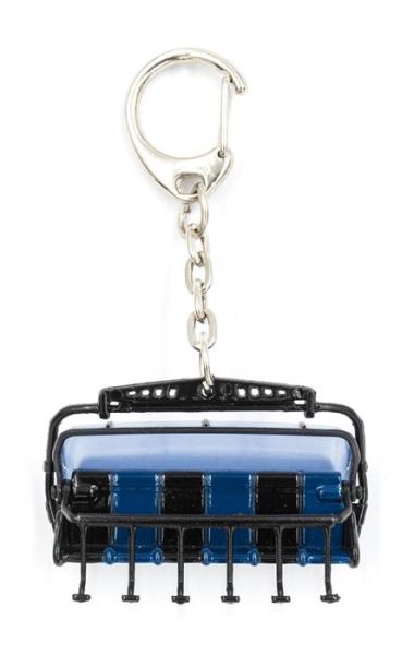 JC80645 - Llavero de telesilla de 6 plazas negro y azul con tapa azul - 1