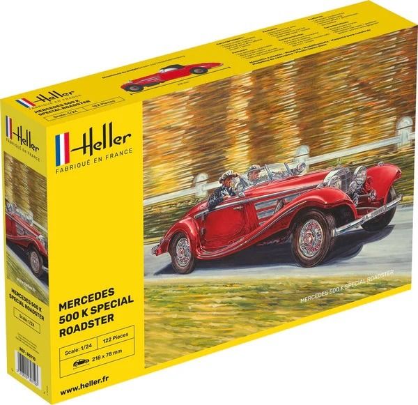 HEL80710 - MERCEDES-BENZ 500K Cabrio especial para montar y pintar - 1