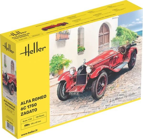 HEL80715 - ALFA ROMEO 6C 1750 Zagato para montar y pintar - 1