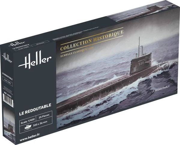 HEL81075 - Submarino S/M Le Redoutable - Colección histórica para montar y pintar - 1