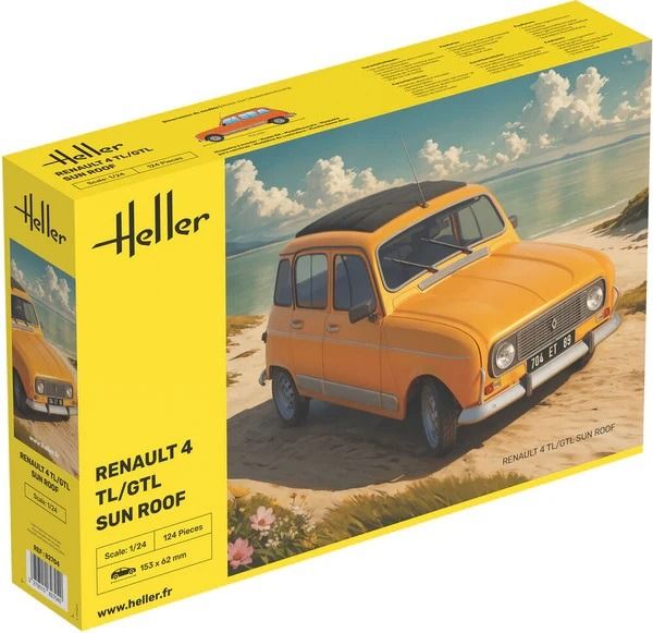 HEL82704 - RENAULT 4 TL/GTL con techo solar, para montar y pintar - 1