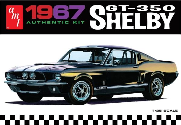 AMT834M/12 - SHELBY GT-350 1967 negro para montar y pintar - 1