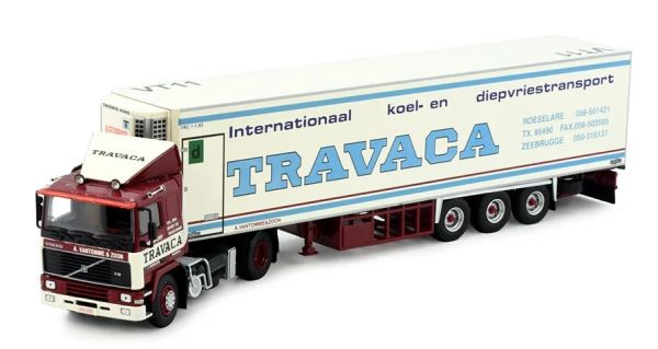 TEK83526 - VOLVO F16 4x2 con remolque frigorífico TRAVACA de 3 ejes - 1