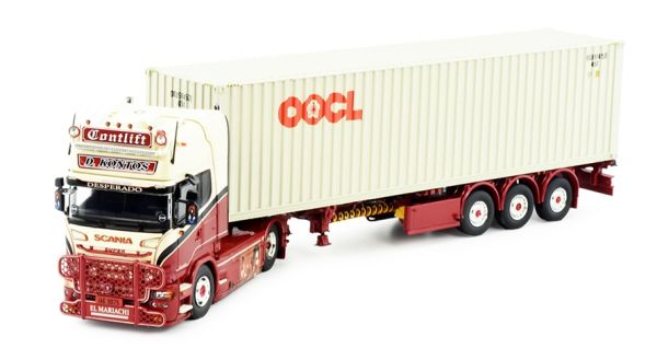 TEK83532 - SCANIA R13 Topline 4x2 con portacontenedores de 3 ejes y contenedor CONTLIFT - 1