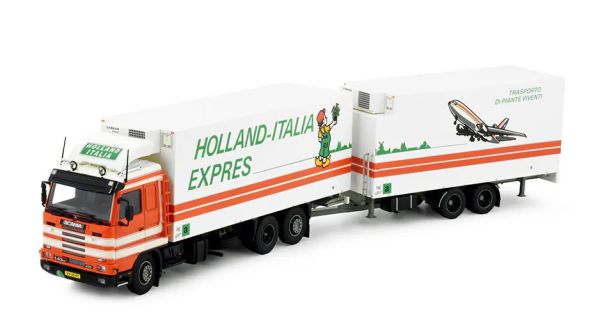 TEK84633 - SCANIA R143 6x2 rígido frigorífico con remolque frigorífico de 2 ejes LIEVAART - 1