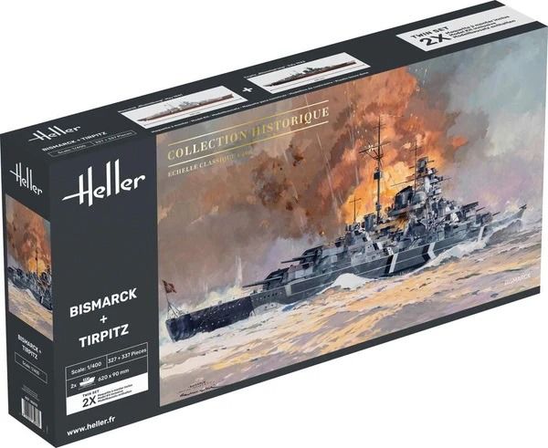 HEL85078 - Kit doble - BOSMARCK y TIRPITZ para montar y pintar - 1