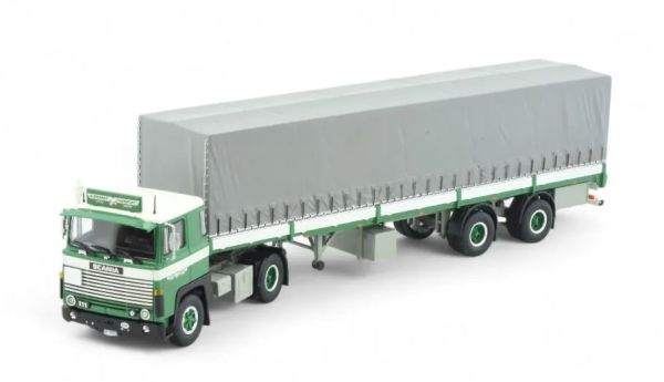 TEK85448 - SCANIA 111 4x2 mit BRUNNER 2-achsigem geschlossenen Anhänger - 1