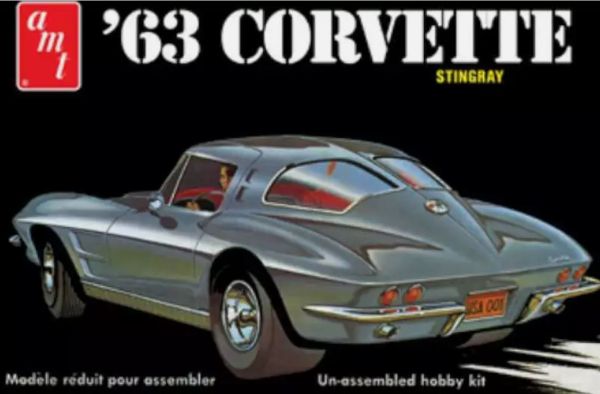 AMT861/12 - CHEVROLET Corvette Stingray 1963 para montar y pintar - 1