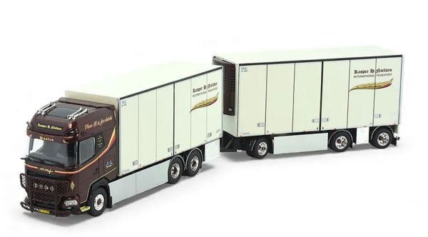 TEK86966 - DAF XG+ 6x4 LKW mit 1+2-achsigem Kühlauflieger KASPER H.NIELSEN - 1