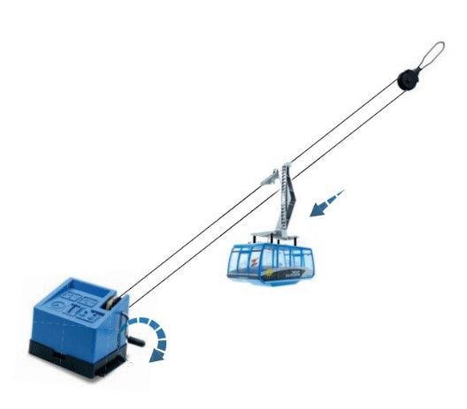 JC89090 - Telesquí con 1 góndola azul manual - 1