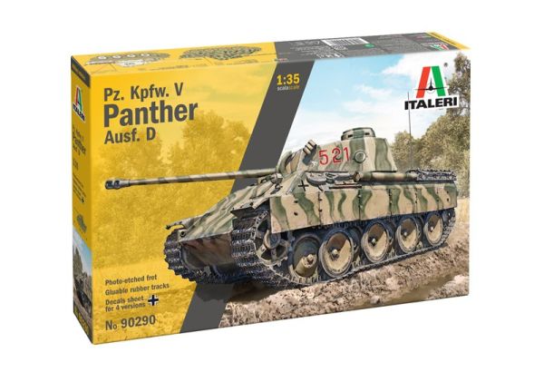 ITA90290 - Kit de tanque Pz. Kpfw. V Panther Ausf. D (requiere montaje y pintura) - 1