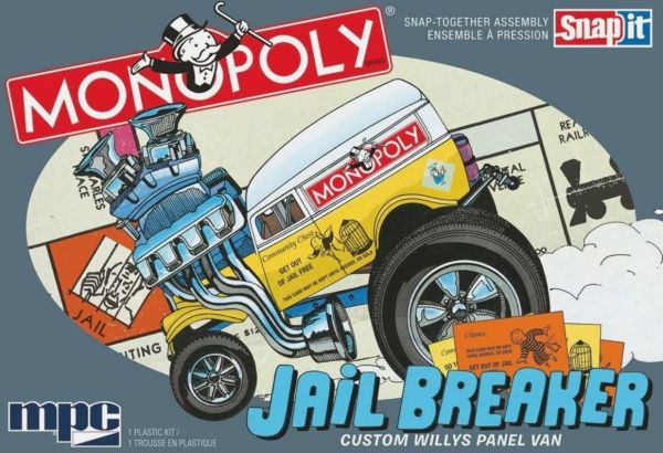 MPC946M/12 - Jail Breaker Custom Willys - MONOPOLY para montar - 1
