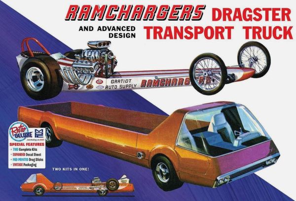 MPC970/12 - Camión de transporte con Dragster - Ramchargers para montar y pintar - 1