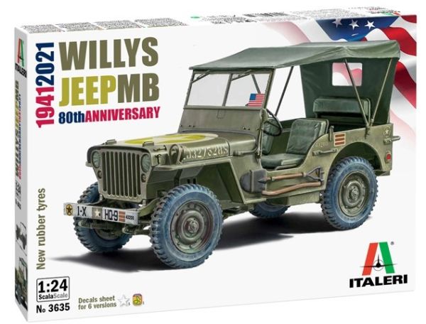 ITA3635 - JEEP WILLYS MB 80 aniversario 1941-2021 para montar y pintar - 1