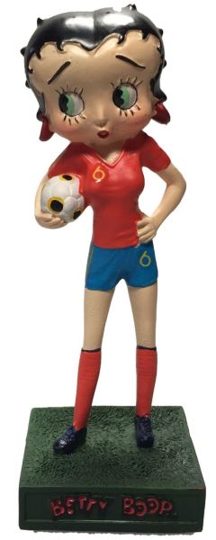 AKI0232 - Figurita Betty Boop futbolista selección de España H13 cm - 1