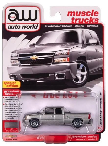 AWSP163/24A - CHEVROLET Silverado SS 2006 Plateado en blíster - 1