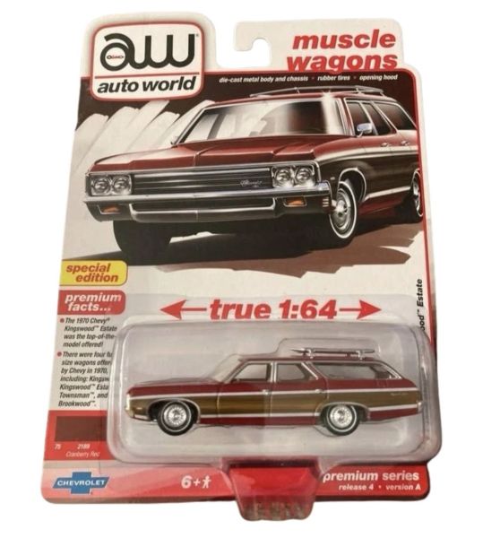 AWSP169/24A - CHEVROLET Kingswood Estate 1970 Rojo En blíster - 1
