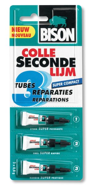 BIS0296 - 3 tubos de 0;80g Second LIJM Pegamento - 1