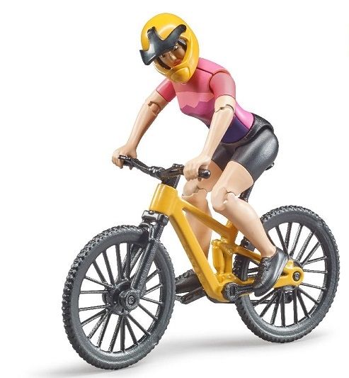 BRU63111 - Mujer ciclista con bicicleta - 1