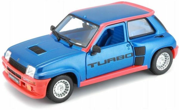 BUR18-21088B - RENAULT 5 Turbo 1982 azul y rojo - 1